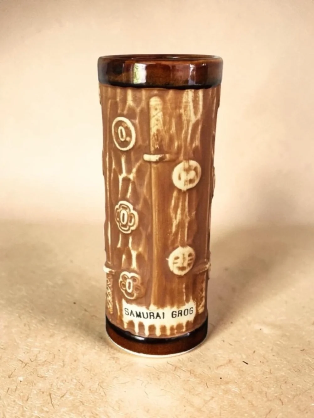 Vintage SAMURAI GROG Tiki Mug • 1960s–70s Japanese Barware